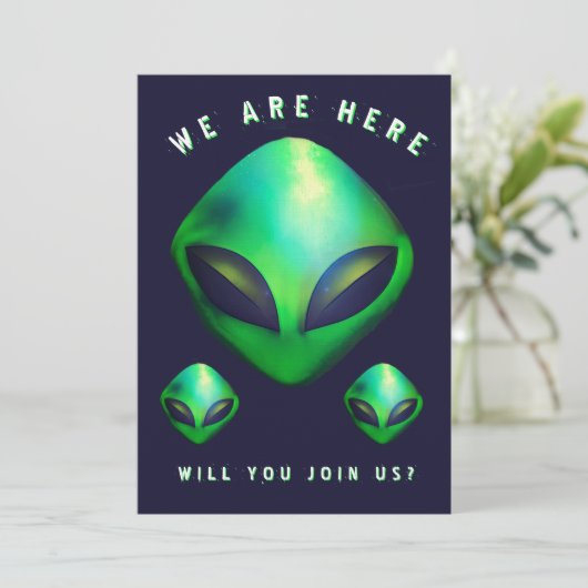 Alien Heads 40th Birthday Party 招待状 (スタンド正面)