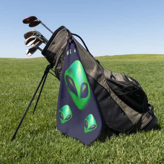 Alien Heads "We Are Here"  ゴルフタオル (グリーン)