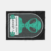 Alien Humans Dont Exist  フリースブランケット (正面(横))