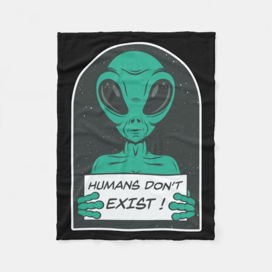Alien Humans Dont Exist  フリースブランケット (正面)