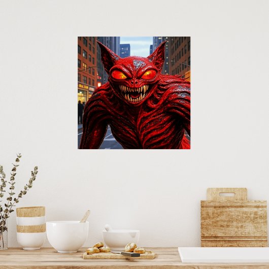 Alien in The City AI Alien  ポスター (キッチン)