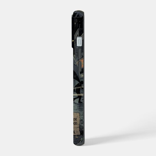 Alien in the Rain iPhone 15ケース (左側面)