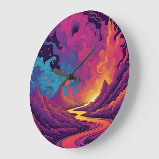 Alien Lands ラージ壁時計 (傾斜)