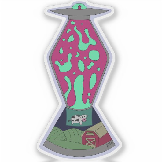 Alien Lava Lamp Sticker シール (正面)
