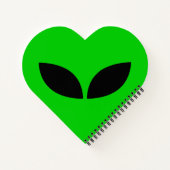 Alien Love Heart Paper Coaster ノートブック (裏面)