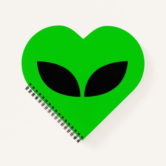 Alien Love Heart Paper Coaster ノートブック (正面)