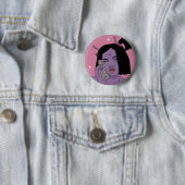 Alien on phone button 缶バッジ (インサイチュ)