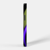 ALIEN PEARL モノグラム 紫 グリーン 抽象的 iPhoneケース (右側面)