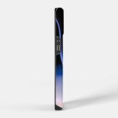 ALIEN PEARL / 青と黒と白の抽象モノグラム iPhoneケース (右側面)