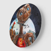 Alien Portrait Painting by Alfred Fox ラージ壁時計 (傾斜)