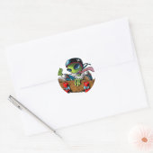 alien radio "sticker logo" ラウンドシール (封筒)