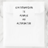 alien radio "sticker SKATEBOARDING IS ALWAYS AN スクエアシール (バッグ)