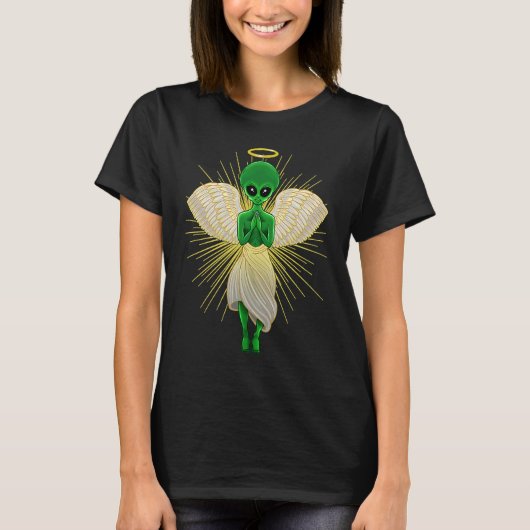 Alien Rapture Extraterrestrial Angel For UFO Lover Tシャツ (正面)