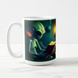 ALIEN READING コーヒーマグカップ