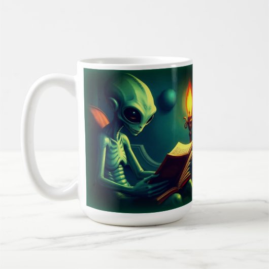 ALIEN READING コーヒーマグカップ (左)