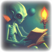 ALIEN READING シール (正面)