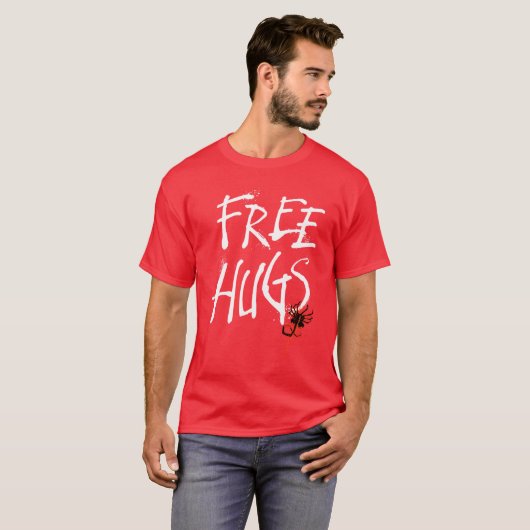 Alien Romulus Xenomorph Facehugger Free Hugs Pullo Tシャツ (正面フル)