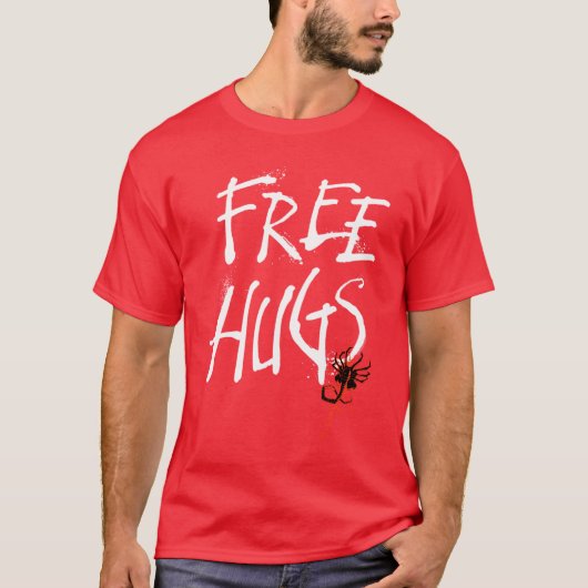 Alien Romulus Xenomorph Facehugger Free Hugs Pullo Tシャツ (正面)