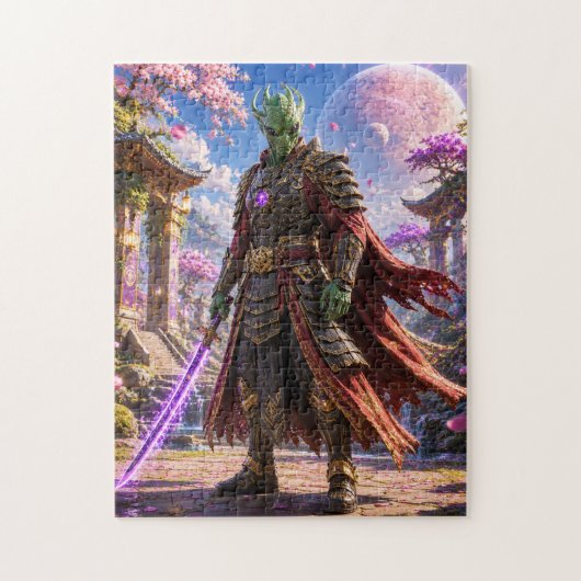 Alien Samurai Warrior Puzzle ジグソーパズル (縦)