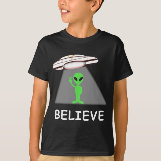 Alien Shirt - I Believe New Cool Ufo Tシャツ (正面)