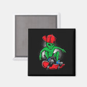 Alien Skateboarder Tee Ufo's Believer Skateboardin マグネット (正面/裏面)