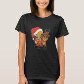 alien space aliens ufo santa deer tシャツ (正面)