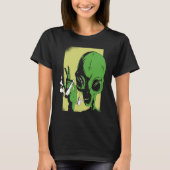 alien space aliens  ufo smoking tシャツ (正面)