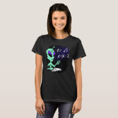 Alien Studying Solving Math Science Physics Equati Tシャツ (正面フル)