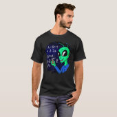 Alien Studying Solving Math Science Physics Equati Tシャツ (正面フル)