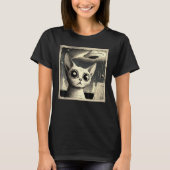 Alien UFO  Cat Selfie Tシャツ (正面)