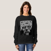 Alien UFO Cesky Terrier Dog Men Women Kids スウェットシャツ (正面フル)