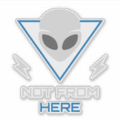Alien UFO Sci Fi Outsider シール (正面)