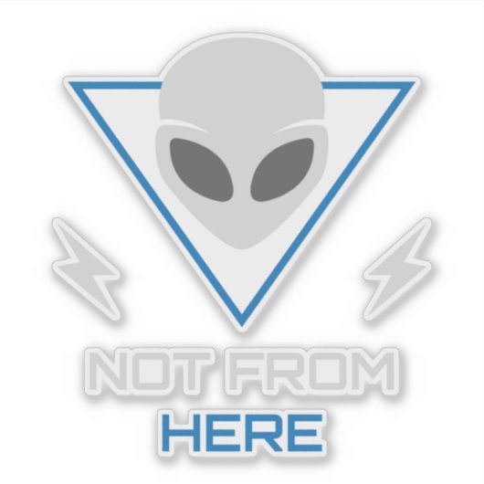 Alien UFO Sci Fi Outsider シール (正面)