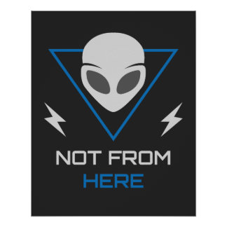 Alien UFO Sci Fi Outsider ポスター