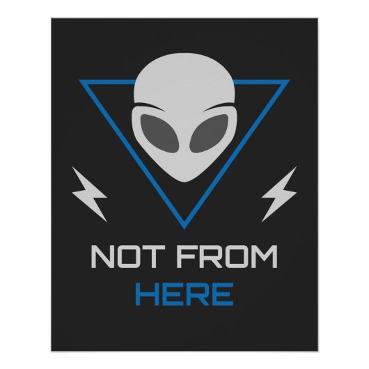 Alien UFO Sci Fi Outsider ポスター (正面)