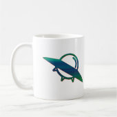 Alien UFO Ship Minimalist Mug | Sci-Fi Art コーヒーマグカップ (左)