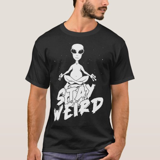 Alien Ufo Spaceship  Saucer Extraterrestrial Stay  Tシャツ (正面)