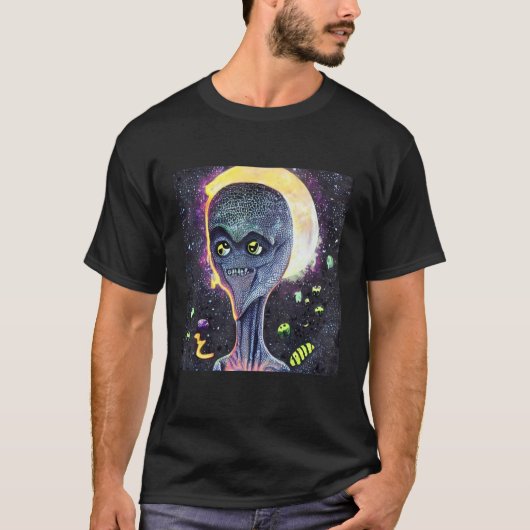 Alien UFO UAP 51 area grey out of this world creat Tシャツ (正面)