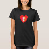 Alien Valentine Heart Science Fiction Tシャツ (正面)