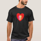 Alien Valentine Heart Science Fiction Tシャツ (正面)