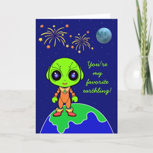 Alien Valentine's Day card by Jo Images 案内状 (正面)