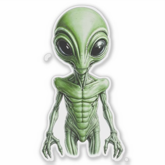 Alien vert シール (正面)