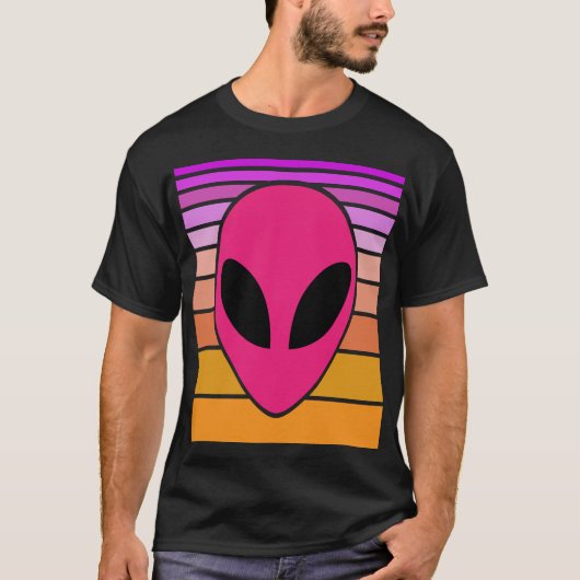 Alien Wave techno gray Tシャツ (正面)