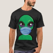 Alien Wearing Face Mask Tシャツ (正面)