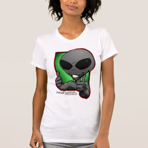 aliengrayスマイリーthumbsup wimmin Tシャツ