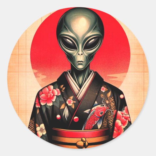 Aliens and Dawn in Japan ラウンドシール (正面)