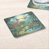 Aliens and Dinosaurs Adventure スクエアペーパーコースター (アングル)