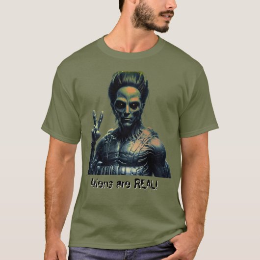Aliens are REAL! Tシャツ (正面)