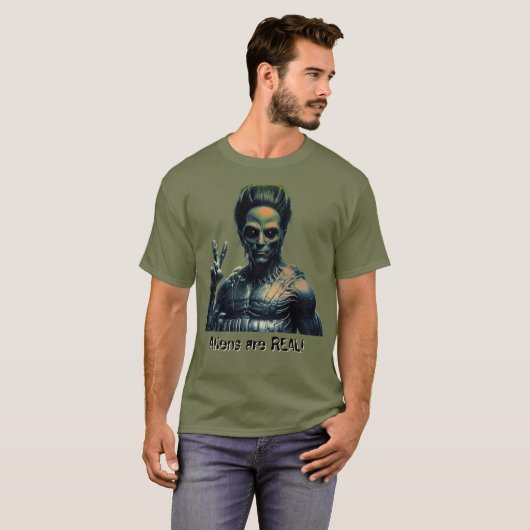 Aliens are REAL! Tシャツ (正面フル)