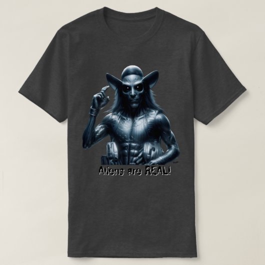Aliens are REAL! Tシャツ (デザイン正面)